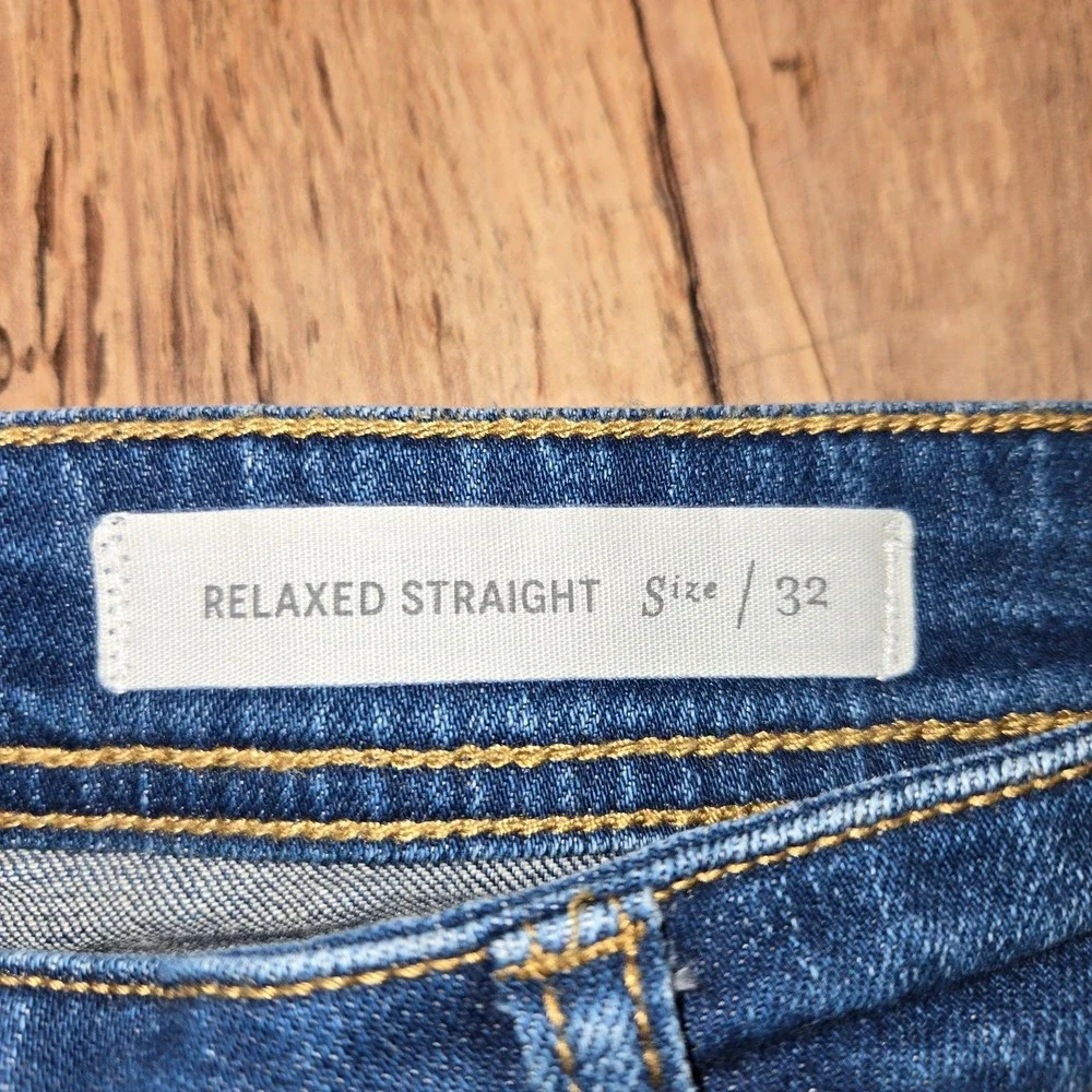 Pilcro‎ and the Letterpress Anthropologie Jeans Womens Blue Red 32 Button Fly - Picture 11 of 13